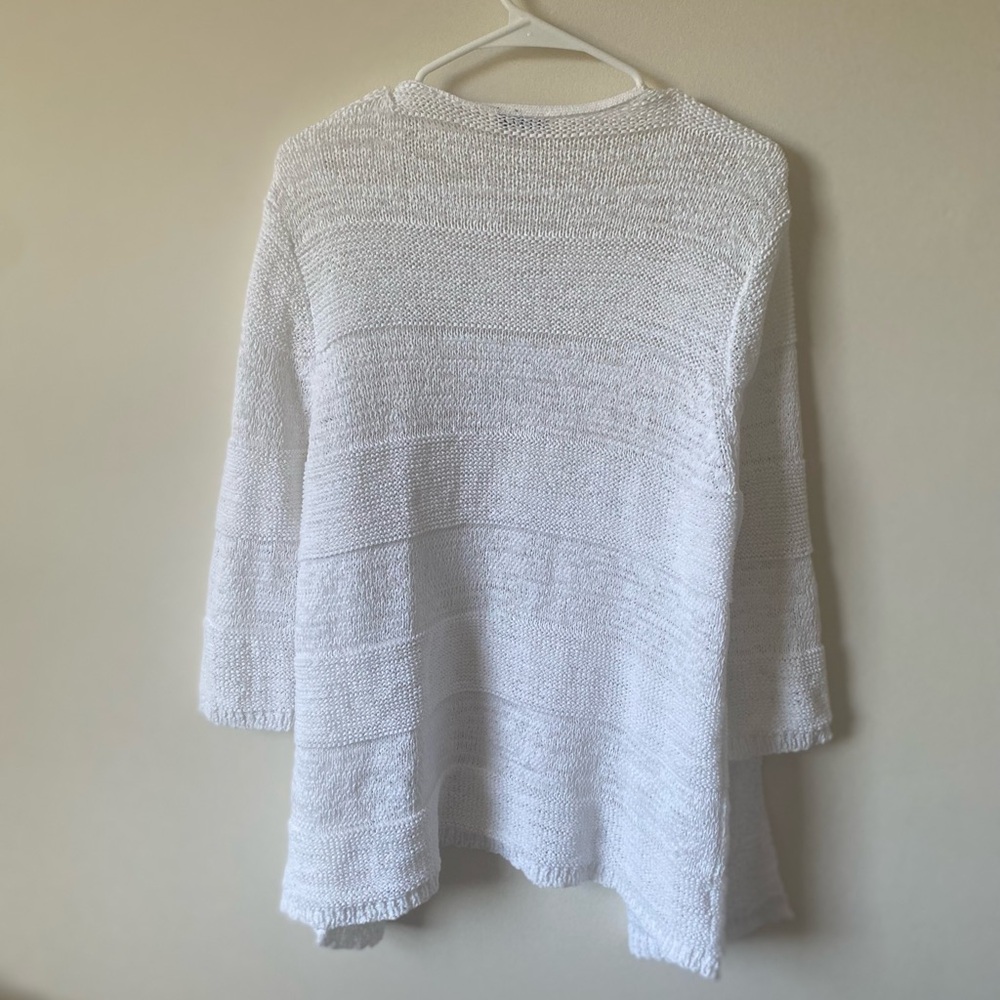 Ann Taylor White Textured Cardigan - Picture 5 of 7
